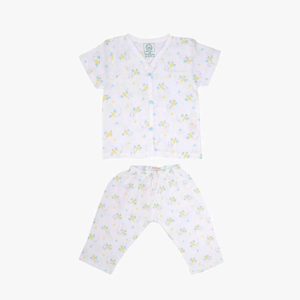 A Toddler Thing - Organic Muslin Sleepsuit Buzzing Bee