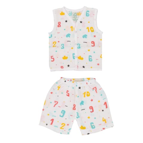 A Toddler Thing Muslin Jabla and Shorts - Count Down