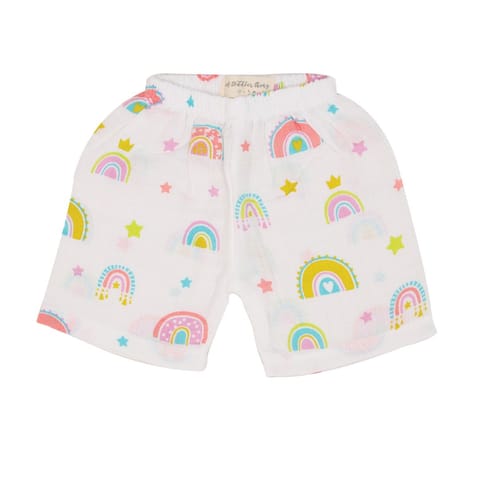 A Toddler Thing Muslin Jabla and Shorts - Unicorn Rainbow