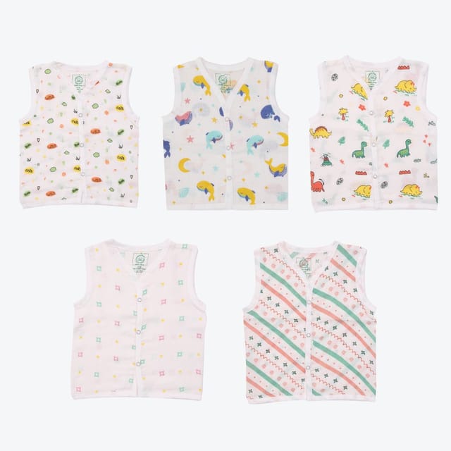A Toddler Thing Muslin Jabla Button Combo 1 - Pack of 5