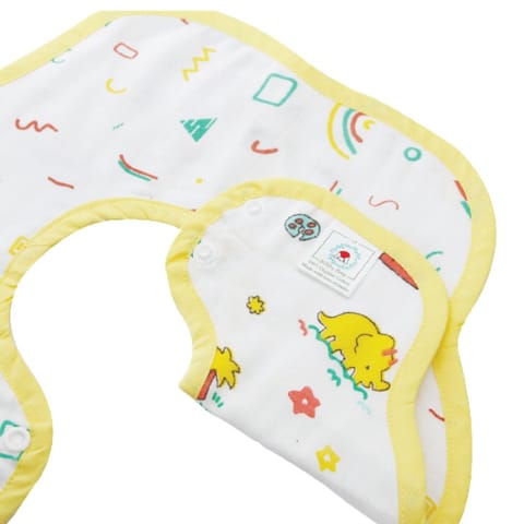 A Toddler Thing Muslin Reversible Bib - Stone Age