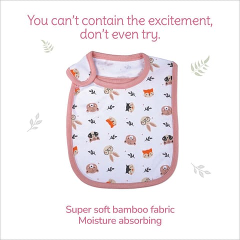 Tiny Lane Adorable & Comfy Giggle Baby Clothing Set - Dino Jhabla, Legging, & Honey Bunny Bib