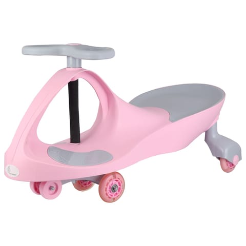 R for Rabbit Iya Iya Ace Swing Car - Non-Sliped Paddel, PU LED Wheels, Up To 85 Kgs Capacity Pink