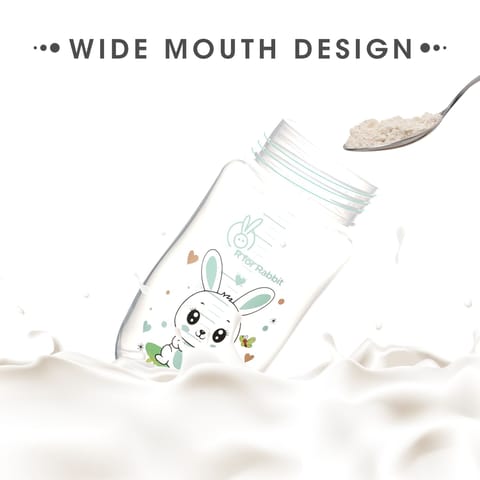 R for Rabbit Bunny Baby Spout Sippy Cup 240ML With Soft Silicon Spout For Baby 6 Months+ Green