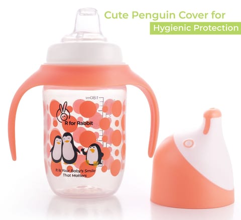 R for Rabbit Penguin Spout Cup Orange