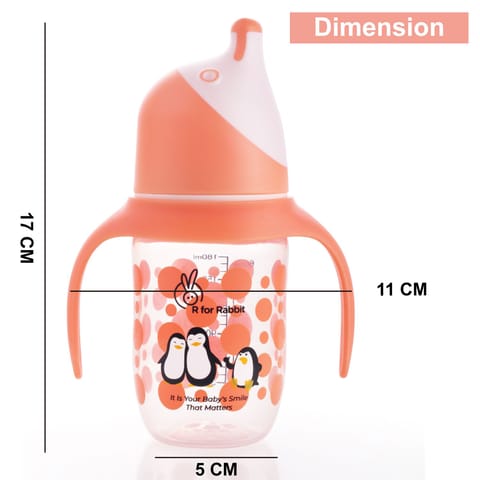 R for Rabbit Penguin Spout Cup Orange