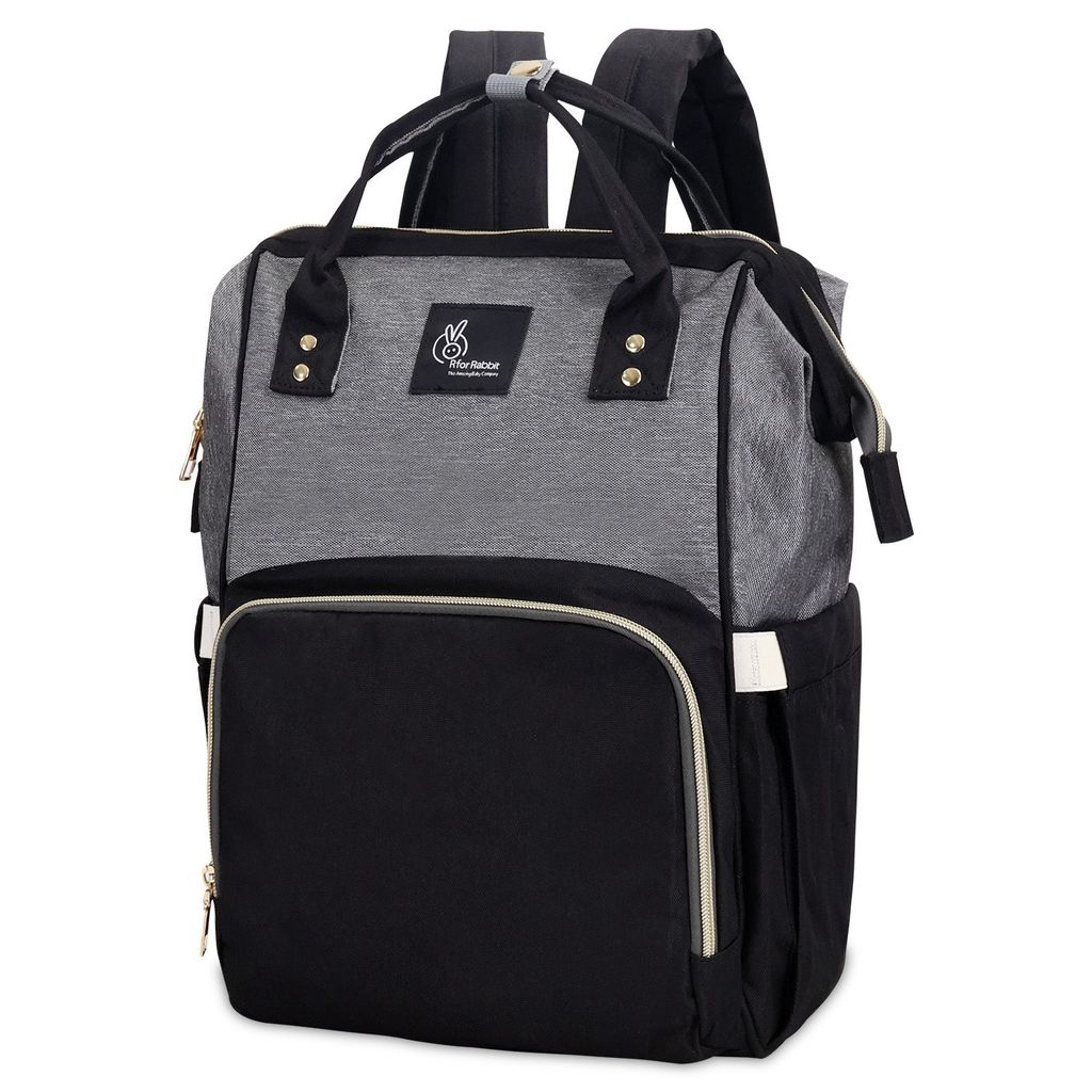 R for Rabbit Caramello Diaper Bag Smart And Fashionable Diaper Bag For Moms Black Grey