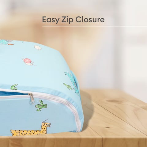 R for Rabbit Baby Nest Lite Bed - Easy Compact Fold, Zip Clouser, Carry Like Bag, Travel Friendly Sky Blue