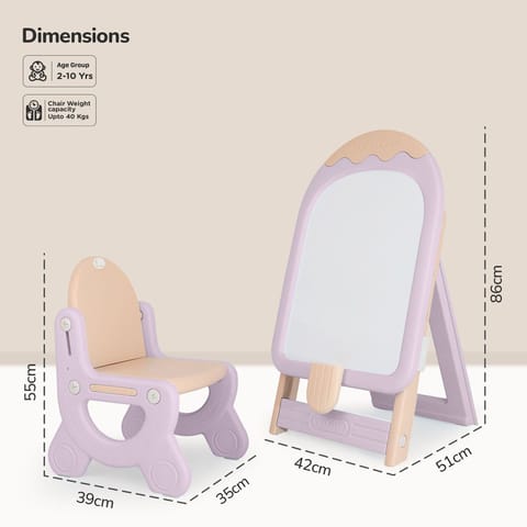 R for Rabbit Little Genius Candy- Set of Board & Chair Purple