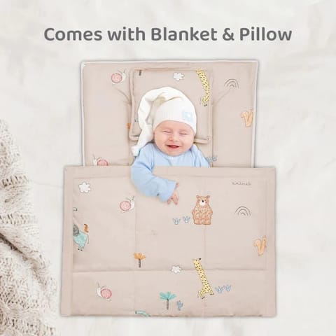 R for Rabbit Snuggy Cozy Baby Bedding With Blanket & Pillow And Odour Free Tan Brown