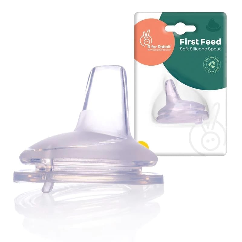 R for Rabbit First Feed Soft Silicone Spout For Steebo Crescent And Steebo Teddy Feeding Bottle