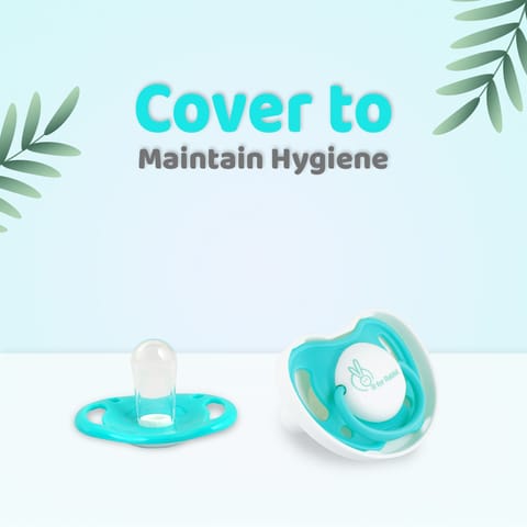 R for Rabbit Apple Pacifier Ultra Soft Silicone Nipple (L) Blue
