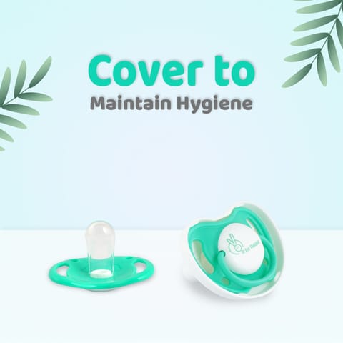 R for Rabbit Apple Pacifier Ultra Soft Silicone Nipple (L) Green