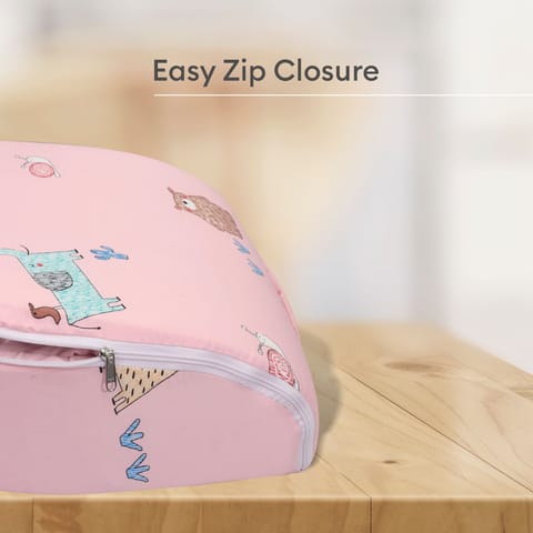 R for Rabbit Baby Nest Lite Bed - Easy Compact Fold, Zip Clouser, Carry Like Bag, Travel Friendly Blush Pink