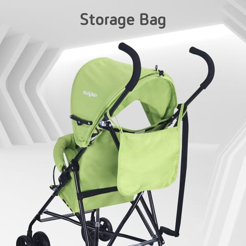 R for Rabbit Kiddie Kingdom Buggy Stroller - Fully Adjustable Canopy, Compact Umbrella Fold, Rear Brakes Green