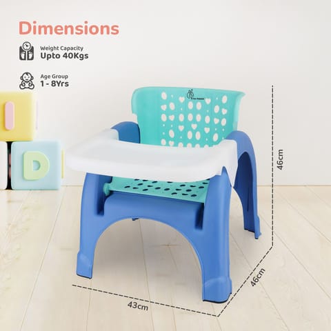R for Rabbit Jelly Bean 3 In 1 Multi-Functional Kids Chair Green Blue