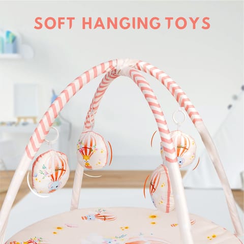 R for Rabbit First Play Cozy Play Gym Elevate Your Baby's Playtime Experience Pink