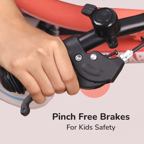 R for Rabbit Cruize Bicycle For Kids 14 Inch With 90% Plug N Play Installation Peach