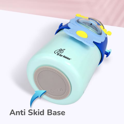 R for Rabbit Steebo Zoobie Stainless Steel Sipper Feeding Bottle For Kids Blue Deer