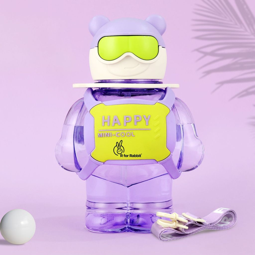 R for Rabbit Tritan Astro Baby Straw Sipper Bottle Purple