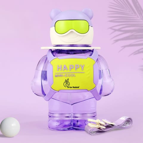 R for Rabbit Tritan Astro Baby Straw Sipper Bottle Purple
