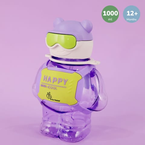 R for Rabbit Tritan Astro Baby Straw Sipper Bottle Purple