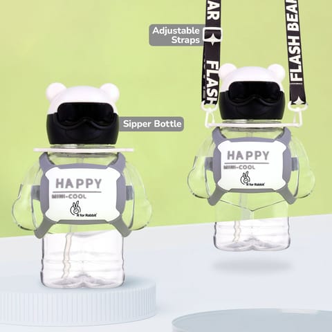 R for Rabbit Tritan Astro Baby Straw Sipper Bottle White