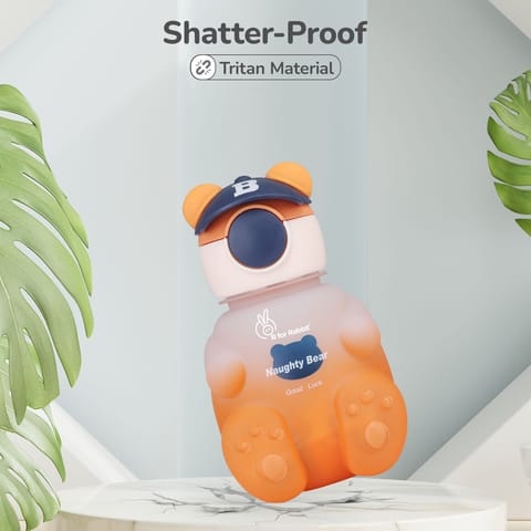 R for Rabbit Tritan Bear Baby Straw Sipper Bottle Orange