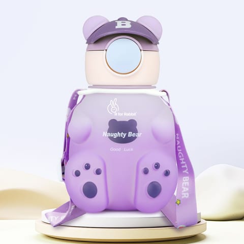 R for Rabbit Tritan Bear Baby Straw Sipper Bottle Purple
