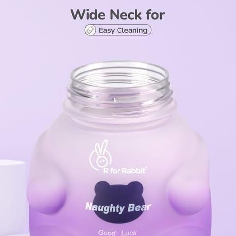 R for Rabbit Tritan Bear Baby Straw Sipper Bottle Purple