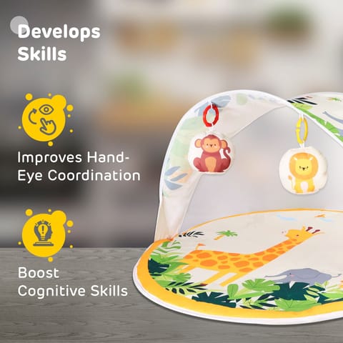 R for Rabbit First Play Safari Play Gym For Kids Orange