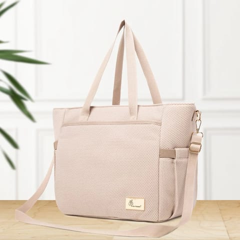 R For Rabbit Caramello Tote Multi Purpose Diaper Bag With Spacious Storage, Beige