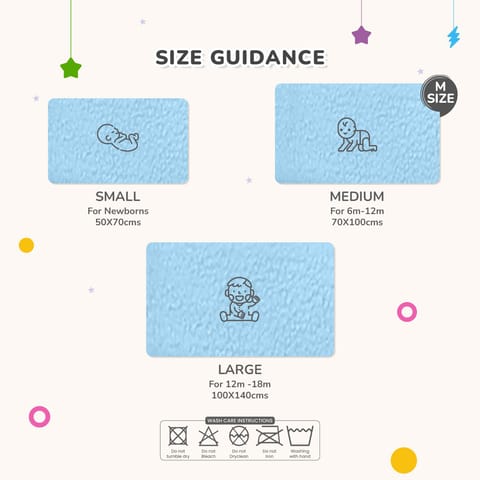 R for Rabbit Dry Nap Bliss Premium Pee Protector Sheet Blue