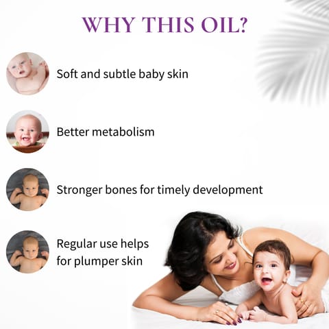 Varti Organic Baby Body Massage Oil100ml, 2x Faster Physical Growth for Stronger Bones and Muscles, Ayurvedic & 100% Chemical Free, Coconut, Almond, Neem & Turmeric, Moisturizing, Tested & Safe for Sensitive Skin - 100ml (Pack of 2)