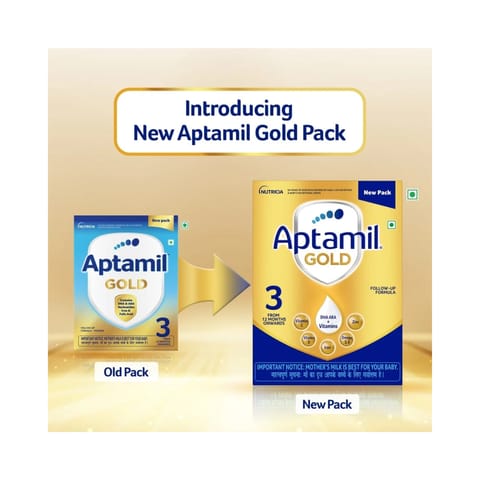 Aptamil Gold Follow Up Infant Formula Milk Powder for Babies - Stage 3 ( 12 month onwards ) - 400gm