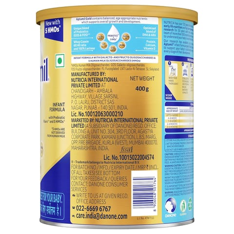 Aptamil Gold Stage 1 (Upto 6 Months) Powder 400 gm (Tin)