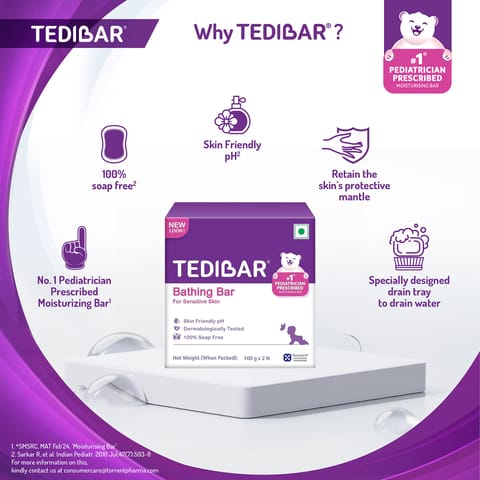 Tedibar bathing bar 100gx2
