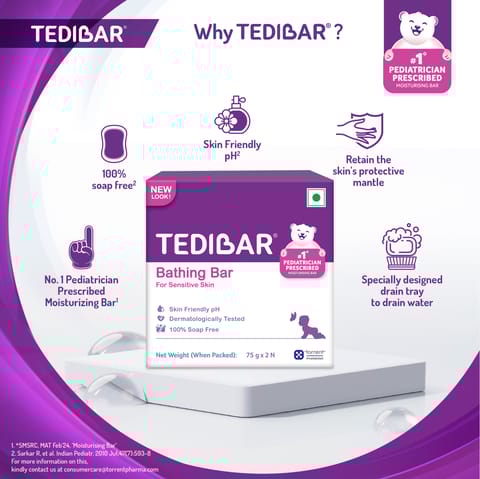 Tedibar bathing bar 75gx2