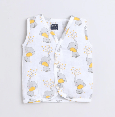 Polka TotsS/L Vest (Jabla) - PTSV-10066 - MULTICOLOR - 1-3 M