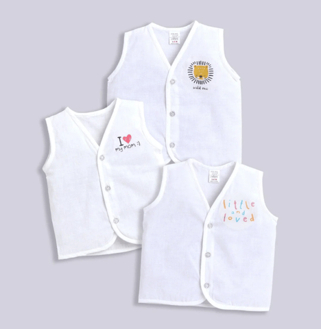 Polka TotsS/L Vest (Jabla) - PTSV-10075 - WHITE - NB