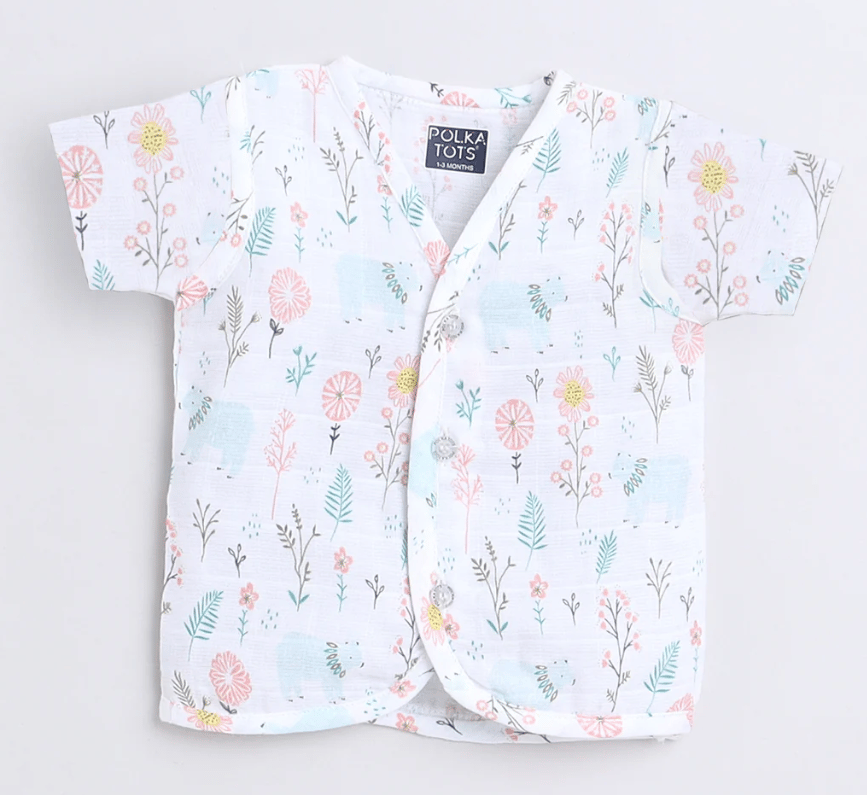 Polka Tots H/S Vest (Jabla) - PTHV-10085 - MULTICOLOR - NB