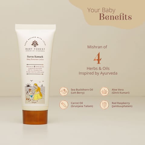 Surya Kawach SPF30 Baby Sunscreen Lotion