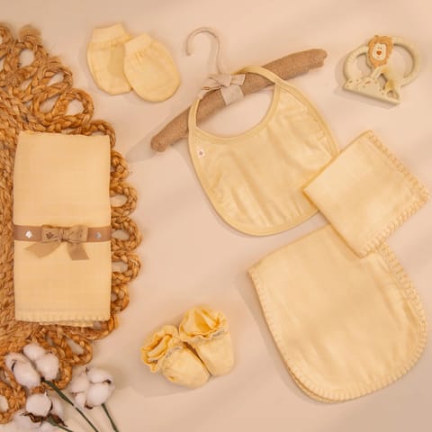 Komal Aavran Baby Swaddles Butter Cup Yellow