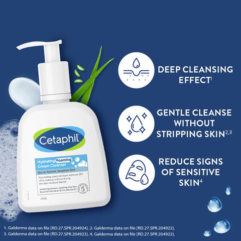 CETAPHIL HYDRATING FOAMING CREAM CLEANSER 236ML