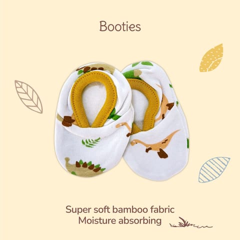 Jolly Ride Baby Onesie, Dino Cap, Bootie & Mitten Set