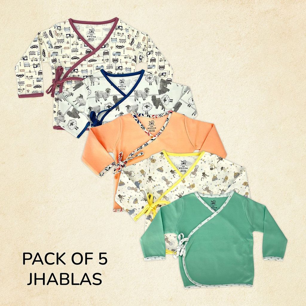 Tiny Lane Super Soft Baby Vests | Pack of 5 Jhablas