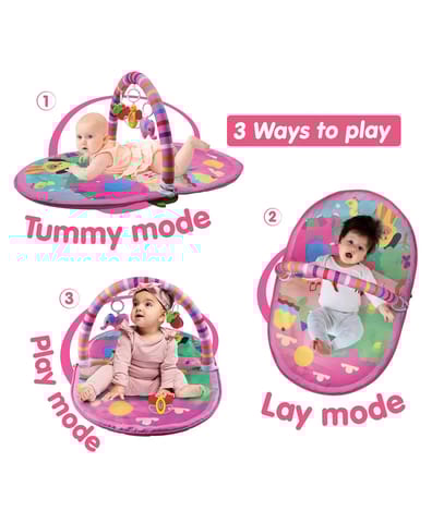 3 IN 1 DELUXE PLAYGYM - PINK