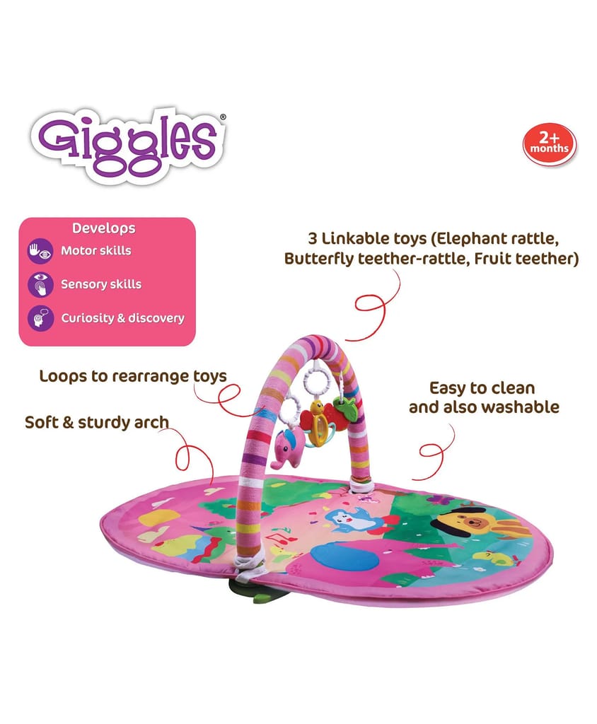 3 IN 1 DELUXE PLAYGYM - PINK