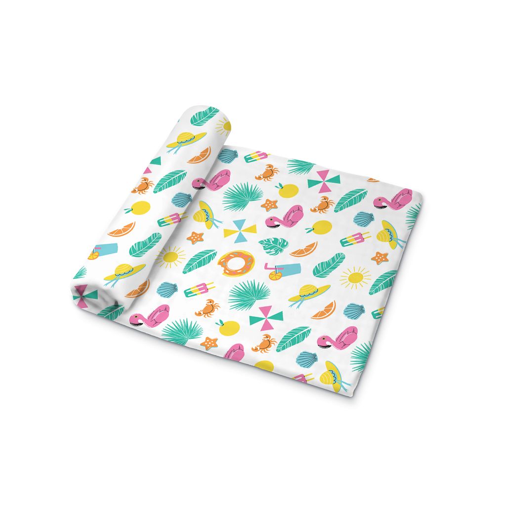 Muslin Swaddle [MS-003] [Smiley Buttons]