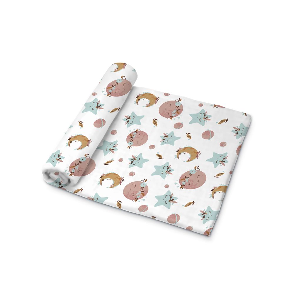 Muslin Swaddle [MS-009] [Smiley Buttons]